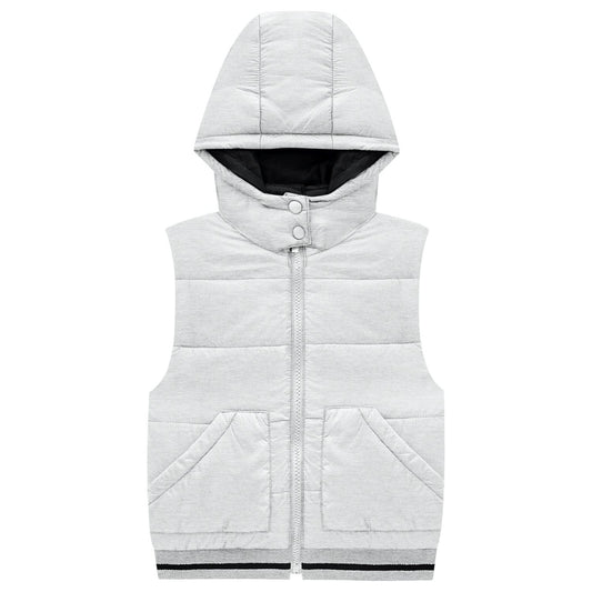 Boys Light Grey Puffer Vest