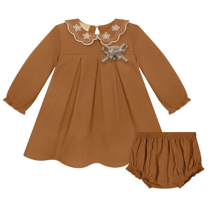 Baby Girls Collared Dress w/ Underwear