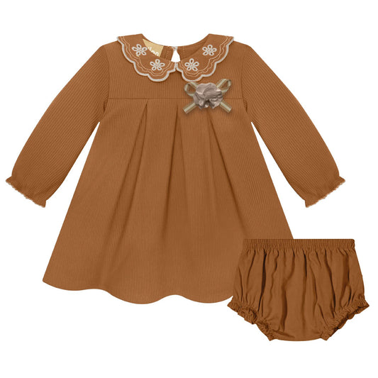 Baby Girls Collared Dress w/ Underwear