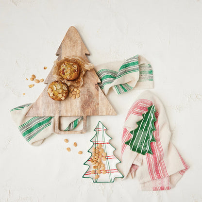 Plaid Ceramic Tree Shaped Plate