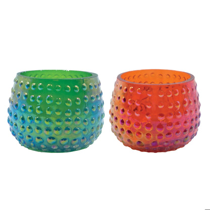 Recycled Glass Hobnail Tealight/Votive Holder, 2 Colors