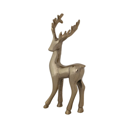 Cast Aluminum Deer, Gold Finish