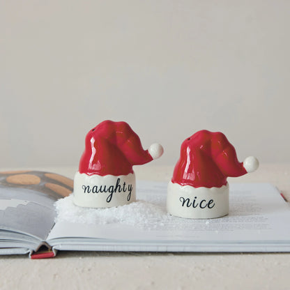 Santa Hat Shaped Salt & Pepper Shakers