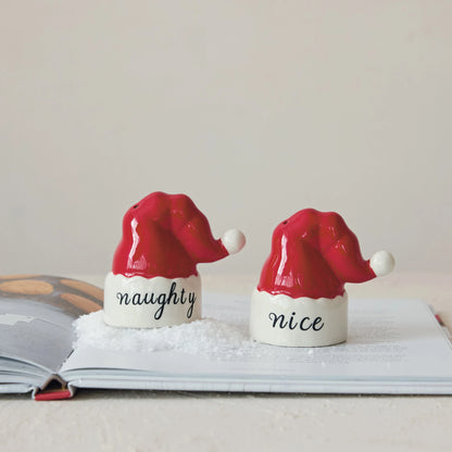 Santa Hat Shaped Salt & Pepper Shakers