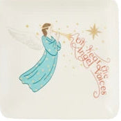 Stoneware Dish with Holiday Figure, 4 Styles