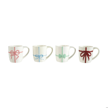 12 oz. Stoneware Mug with Embossed Bow