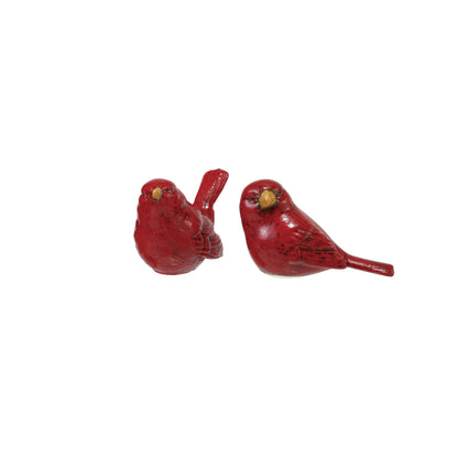 Hand-Painted Embossed Ceramic Bird, Red & Yellow, 2 Styles